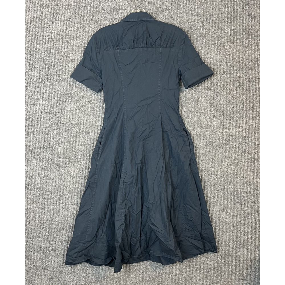 Club Monaco Womens Cotton Poplin Dress Size 0 Navy Blue Timeless Classic - Picture 2 of 11